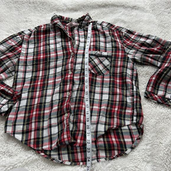 Victoria's Secret Red and Black Plaid Robe - Picture 4 of 7